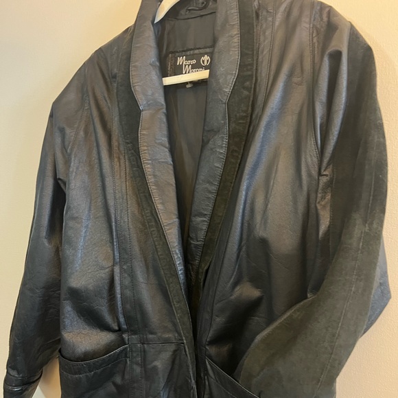 MARCO TRICOT collared knit jacket, men's size L unclear brown type Vintage Second Hand main image 0